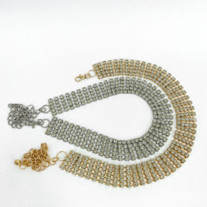 cinto strass plata y dorado